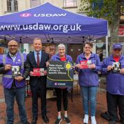 Members of the Reading Branch of USDAW, including Anas, Shirley Dunaway the chair, Greta, the secretary and Frank Dunaway. Credit: Office of Matt Rodda MP