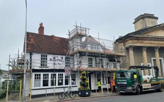 Work is taking place on the renamed Rising Sun pub in Castle Street, Reading, which will reopen next month.
