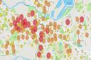 Interactive map shows where car crime rate is highest in Reading