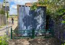 The shipping container still in place over two years after it was installed in Mill Green, Caversham, Credit: Ivan Carter