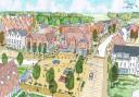 A sketch of what the 1,500 homes at Sandleford Park could look like if built.