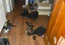 Guns were found strewn around the ground floor of a property in Wokingham