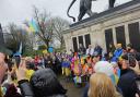 The Ukraine Rally at Forbury Gardens, Reading town centre. Credit: Councillor Richard Davies (Labour, Thames)