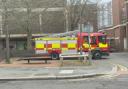Fire engine arrives on Bridge street