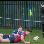 Rams (red) beat Old Elthamians 31-15  Pictures by Tim Pitfield