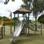 The play equipment at the Waterloo Meadows play area in Katesgrove. Credit: Reading Borough Council