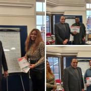 Three of the new Community Health Champions who have received their certificates. Credit: James Aldridge, LDRS