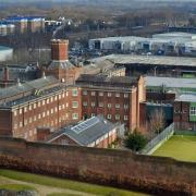 An aerial view of Reading Gaol.