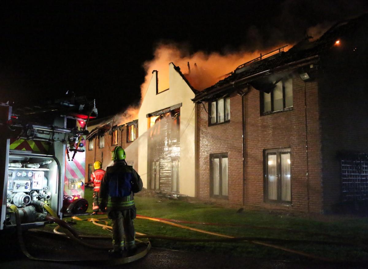 Fire sweeps through hotel. Pics uploaded at: