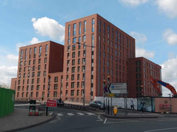 Reading Chronicle: The Foundry Quarter apartment blocks that are being built in Weldale Street, Reading town centre. Credit: James Aldridge, Local Democracy Reporting Service