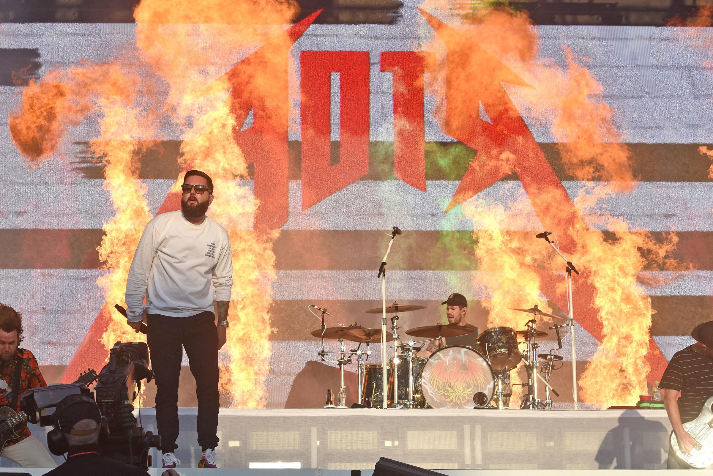 (190861) A Day to Remember perform on the main stage on day three of Reading Festival. Picture by Emma Sheppard.