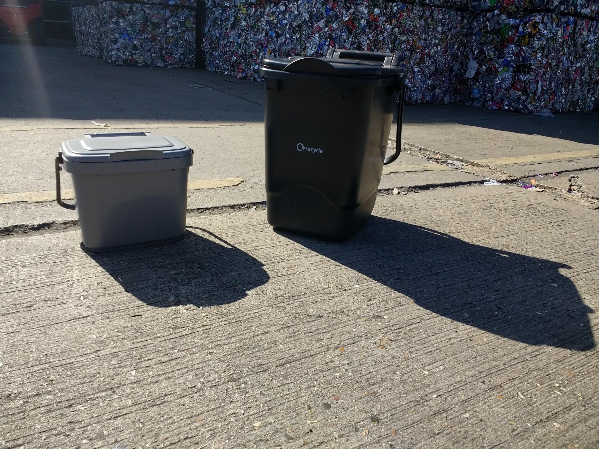 The food waste bin and caddy