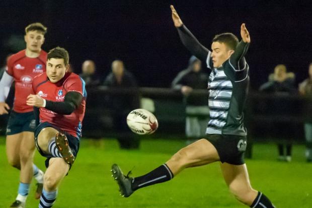 Rams (red) beat Chinnor 21-17 on Friday night    Pictures by Tim Pitfield