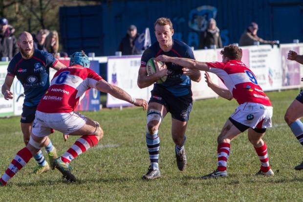 Rams (blue) beat Bishop's Stortford 35-31   Pictures by Paul Clark and Tim Pitfield