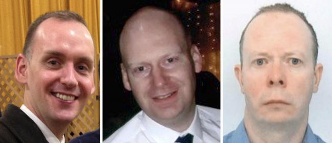 Victims Joe Ritchie-Bennett, James Furlong and David Wails