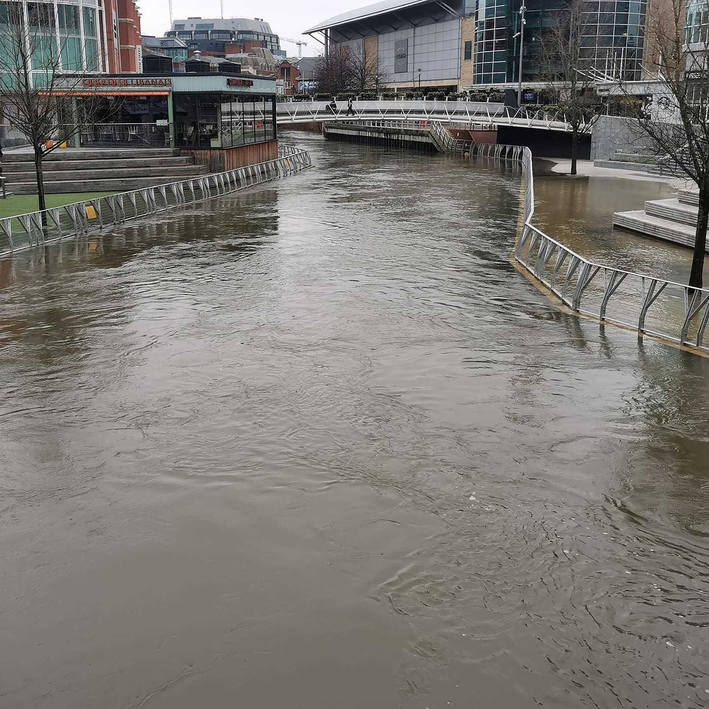 Flooding next to The Oracle. Credit: Ryan Sheehan 
