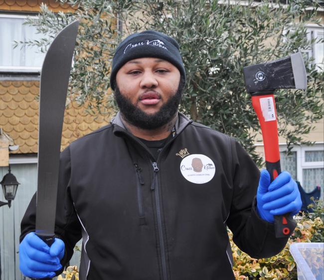 Odane Cross, pictured, runs a knife amnesty to help get knives off our streets. Photo by Paul King.