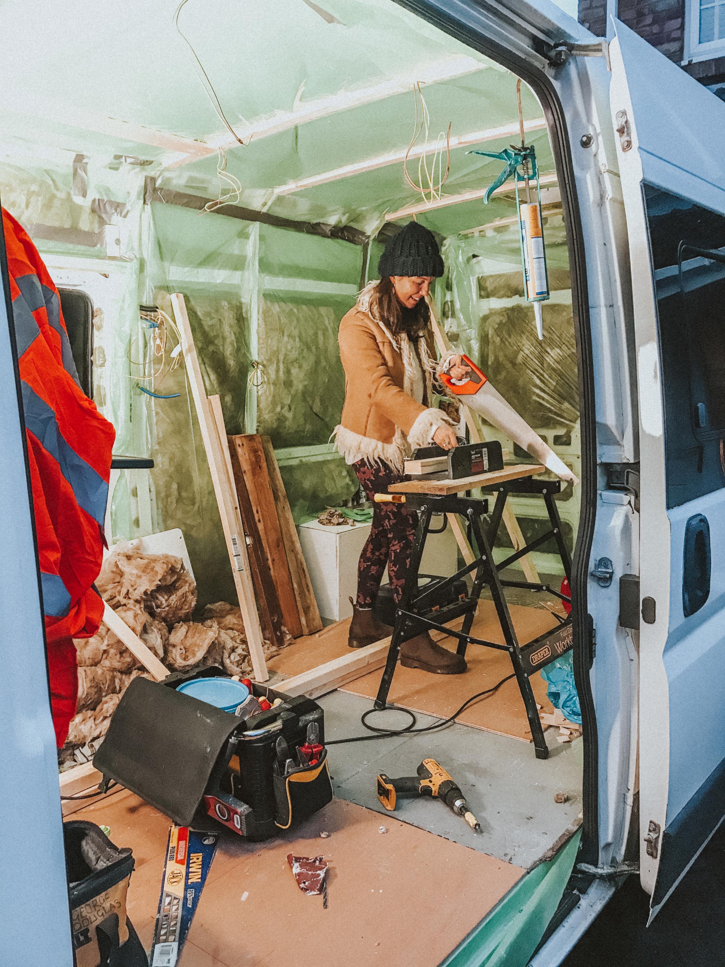 The couple have been transforming the van 