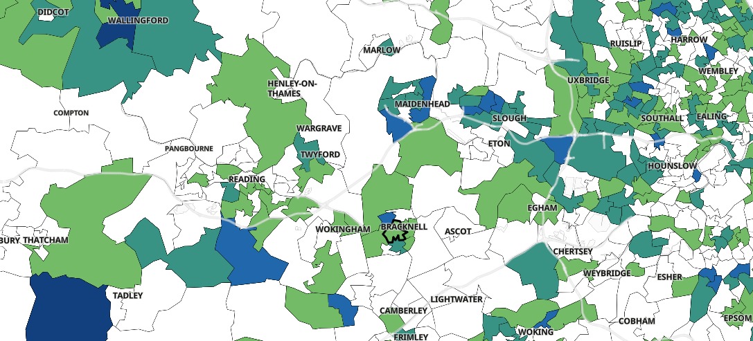 Covid map - Public Health England 