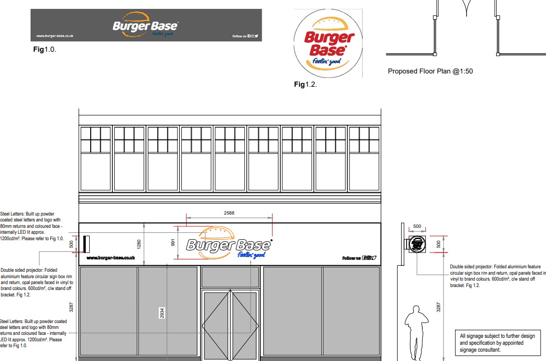 The Burger Base plans on Oxford Road