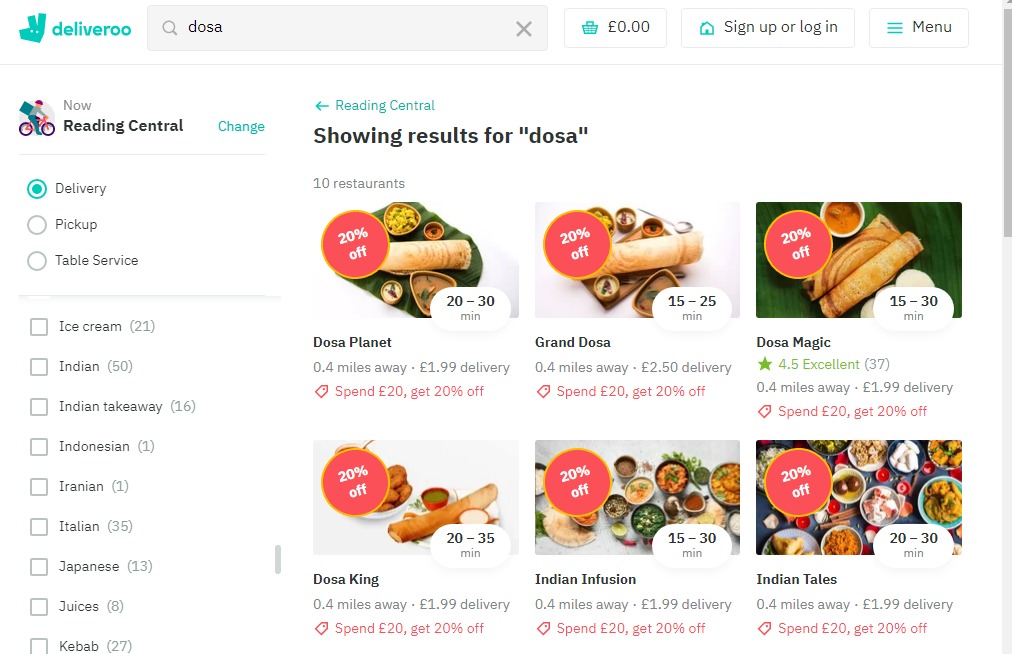 PICTURED: Some of the different available Deliveroo outlets for the same restaurant