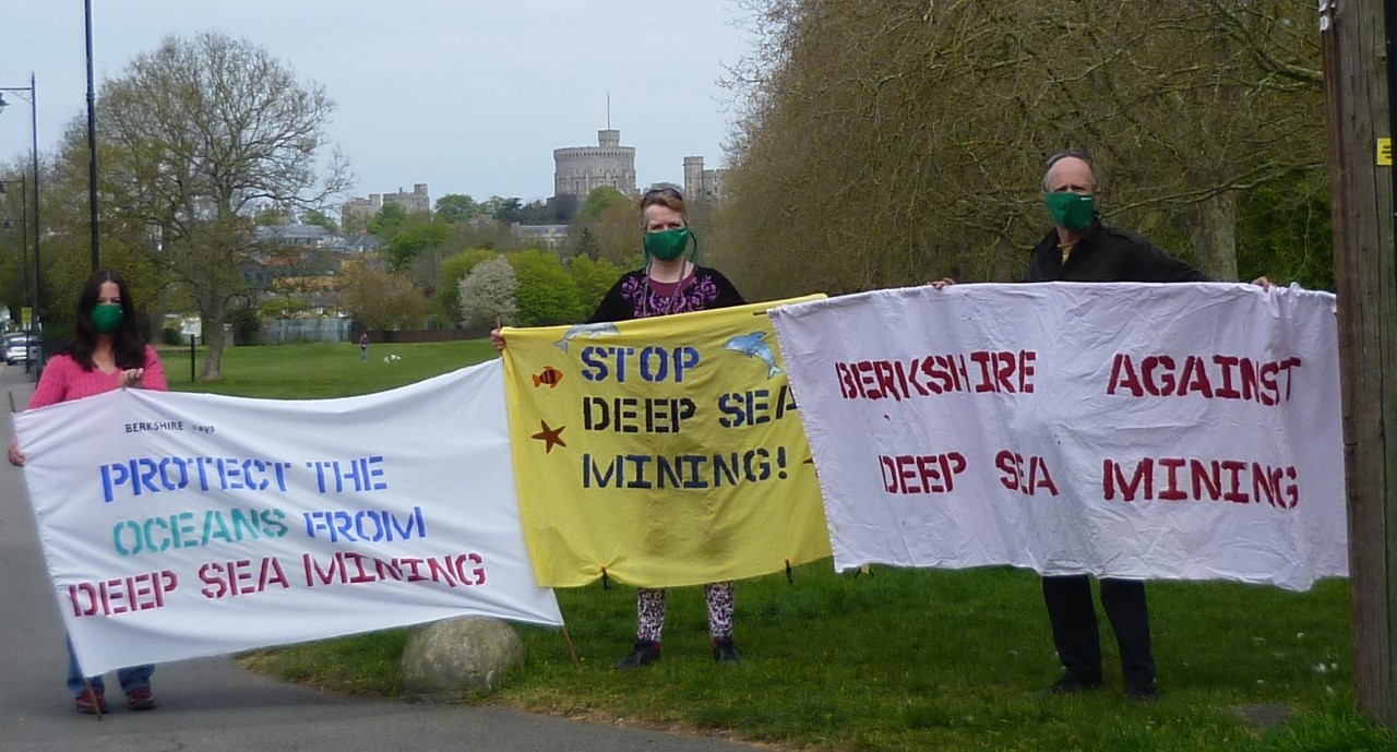 Protesters in Windsor. Pic: Greenpeace Berkshire