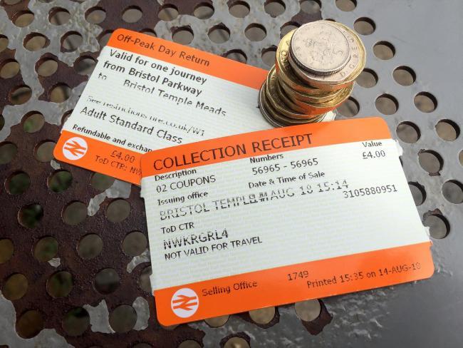 Rail ticket stock images. (PA)