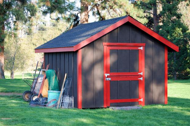 A generic photo of a colourful shed. via PA