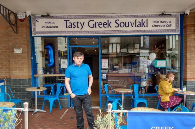 Luftar Rusta,the owner of Tasty Greek Souvlaki in Market Place, Reading town centre.