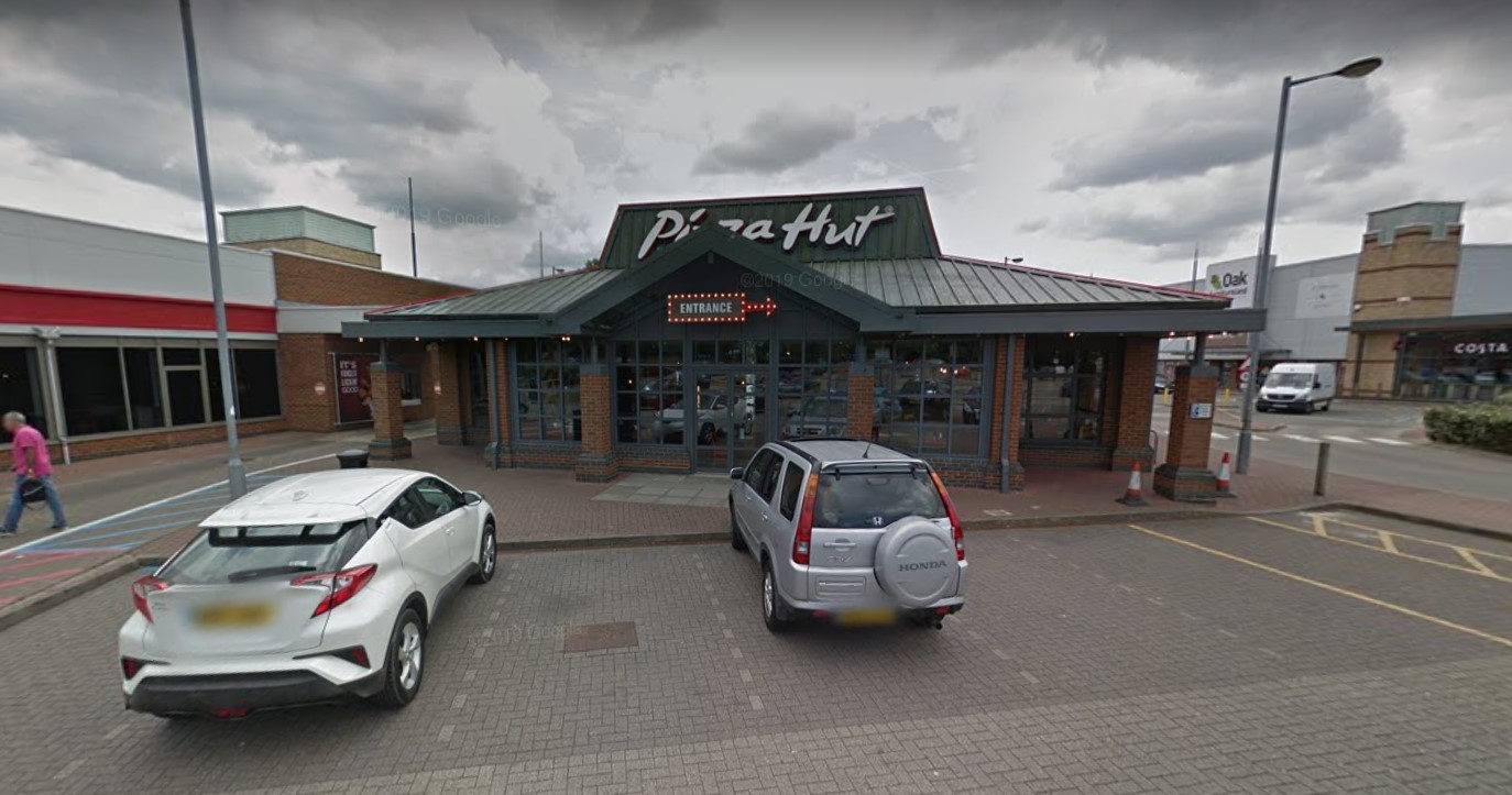 The old Reading Gate Retail Park Pizza Hut