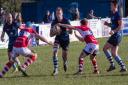 Rams (blue) beat Bishop's Stortford 35-31   Pictures by Paul Clark and Tim Pitfield