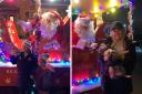 Santa spreading Christmas cheer in Theale