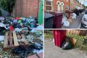 Awful cases of overstuffed bins and flytipping in university area of Reading