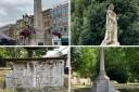 Four public monuments in Reading that are due for restoration and cleaning work.