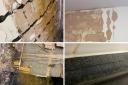 Images of the ruined ceilings and mould at the man's home in Lower Earley. Credit: UGC