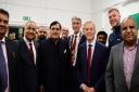 Mian Saleem (second from the left) with Dr Mohammad Faisal and dignitaries at the Pakistan Community Centre in Reading. Credit: Office of Matt Rodda MP