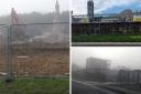Photos showing demolition taking place at the closed Dee Road fire station in Tilehurst.