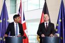 Prime Minister Rishi Sunak and Germany’s Chancellor Olaf Scholz (Henry Nicholls/PA)