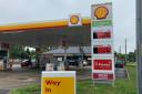 File photo of a Shell garage as petrol prices surge