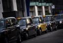 Black cabs, officially known as hackney carriages.