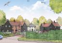 The masterplan for the 200 home development off Lodge Road in Hurst, Berkshire. Credit: Boyer