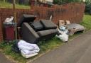 Examples of items that are eligible for removal by the free bulky waste collection service, such as furniture, seen dumped in the Norcot area of Tilehurst. Credit: Nick Fudge
