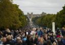 Pictures from Windsor as crowds await the procession of the Queen's coffin