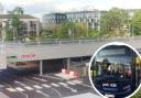 The car park stands empty while the Winnersh Triangle park and ride service is suspended