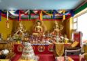 The statues of Buddha at the  Buddhist Gumba house at 128 Church Road in Earley. Credit: James Aldridge, Local Democracy Reporting Service