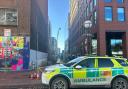Two people rushed to hospital after major blaze at construction site