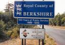 An old road sign for the now-abolished Berkshire County Council