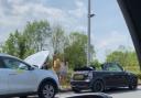 Two cars were involved in a crash on Black Boy Roundabout in Reading on Sunday, May 12