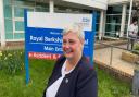 Pauline Jorgensen, the Conservative MP candidate for Earley and Woodley, in a visit to the Royal Berkshire Hospital. Credit: Conservative Party
