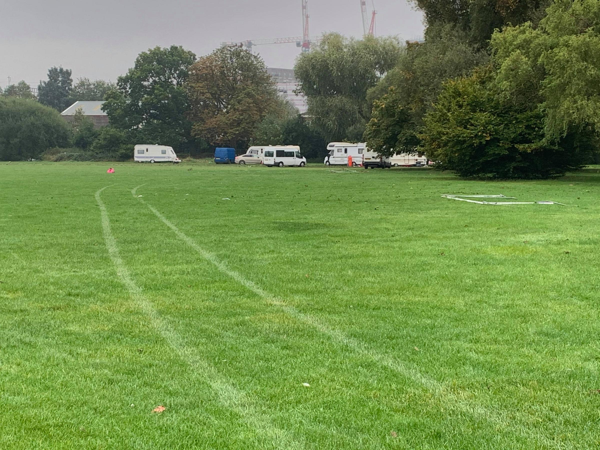 Travellers are still set up at Kings Meadow